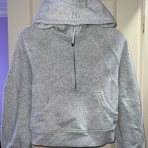 lululemon Scuba Oversized 1/2 Zip Hoodie Heathered Gray Size XS/S